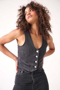 Womens Tees: Dallas Vest - Brad Black