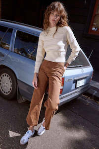 Rollas Womens Jeans: Sailor Drill - Bronze