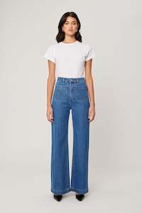 Rollas Womens Jeans: Sailor Jean Long - Ashley Blue