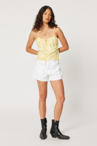 Womens Tees: Georgie Cami Jacquard - Limoncello
