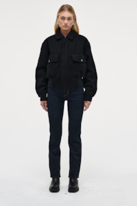 Casablanca Wool Bomber - Black