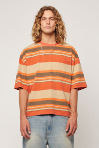 Rollas: Big Newport Stripe Tee - Sunset