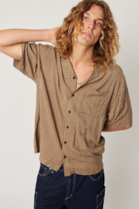 Rollas: Merbau Check Bowler - Biscuit