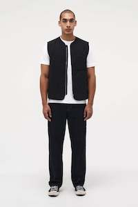 Disconnect Quilted Gilet - Black