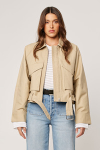 Cropped Trench - Camel