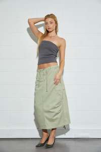 Womens Skirts: Utility Skirt - Sage