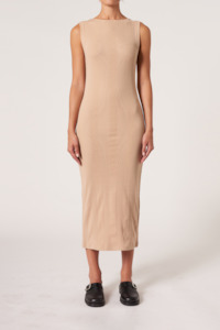 Womens Dresses: Frenchie 90s Maxi Dress - Oat