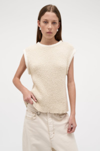 Neuw Womens Tops: Cecil Knit Top - Cream