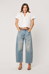 Rollas Womens Jeans: Arc Barrel - Thunderbird