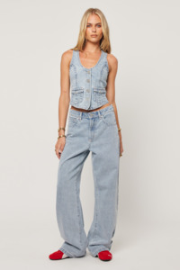 Abrand Womens Jeans: 95 Mid Baggy - Avril