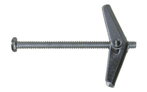 Plaster Fixings: Round Head Spring Toggle - Zinc