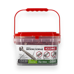 304 Stainless Steel Type 17 Decking Screw Kit - 1000 Pack