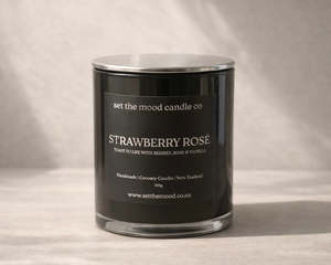 Products: Strawberry Rosé Black Luxe Candle