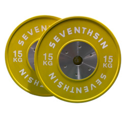 Bumper Plates: 15kg Coloured Competition Plates - Pair