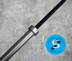 Barbells: Men's Elite Series Olympic Bar - 20kg, Black and Chrome