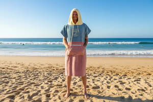 Seventhwave Large Hooded Poncho Towel - Multicoloured - 100% Cotton