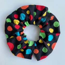 Clown Cats: Cat Collar Cover - Cat Size - Black multi dots