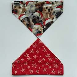 Woof Bandanas: Dog Bandana - Over the collar style - Christmas