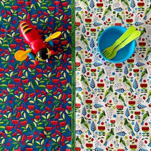 Reversible Play & Splat Mat - Pōhutukawa/Kererū
