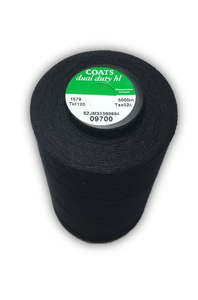 Coats Thread Range: Coats Dual Duty 120 Cotton Wrapped Core spun Polyester.