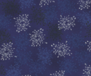 Quilting Fabrics: We Love Christmas - Large Snowflakes - Blue/Silver - 100% Cotton - 10cm Increments