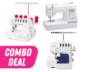 Brother Machines: Brother Sewing Machine, Overlocker & Coverstitch Combo Deal