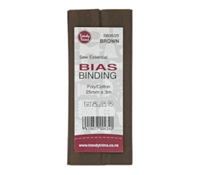 Bias Binding Poly/Cotton 25mm x 3m - Various Colours