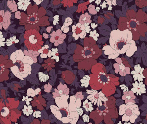 Liberty Cosmos Field 100% Cotton Fabric - 10cm Increments