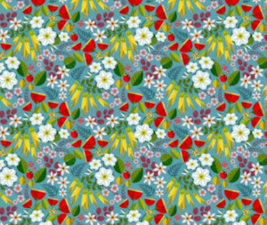 Folk Tails Floral 100% Cotton - 10cm Increments