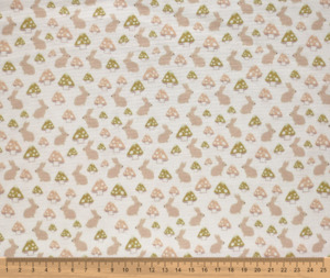 Woodland Creatures 100% Cotton Fabric - 10cm Increments
