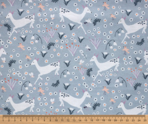 Woodland Creatures 100% Cotton Fabric - 10cm Increments