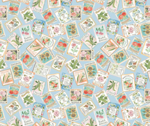 Seed Packets 100% Cotton Fabric - 10cm Increments