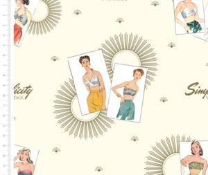 Simplicity at the Beach 100% Cotton Fabric - 10cm Increments