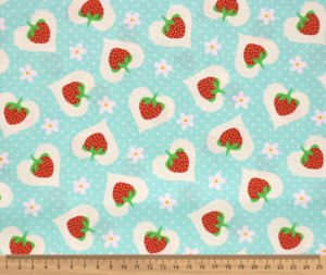 Strawberry Pop 100% Cotton Fabric - 10cm Increments