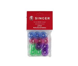 Singer Accessories: Singer Coloured Bobbins 12 Pack