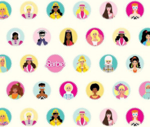 Essential Fabric: Barbie World Cream 100% Cotton - 10cm Increments