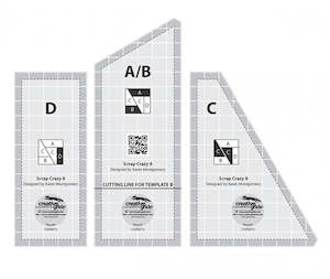 Creative Grids Scrap Crazy Templates Quilt Ruler Set