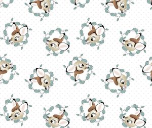 Bambi Nursery 100% Cotton Fabric - 10cm Increments