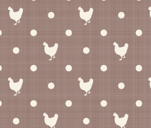 On The Farm: Blue Skies & Nutmeg 100% Cotton Fabric - 10cm Increments