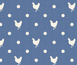 Blue Skies & Nutmeg 100% Cotton Fabric - 10cm Increments