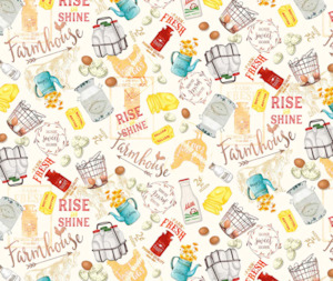 On The Farm: Farm Fresh 100% Cotton Fabric - 10cm Increments