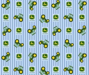 John Deere Nursery 100% Cotton Fabric - 10cm Increments