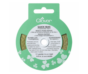 Clover Sewing Accessories: Clover Fusible Bias 6mm x 10m - Gold
