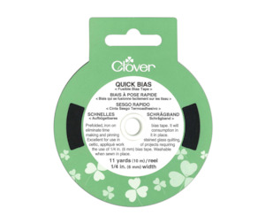 Clover Sewing Accessories: Clover Fusible Bias 6mm x 10m - Black