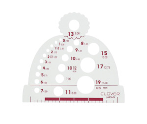 Clover Sewing Accessories: Clover Knitting needle Gauge