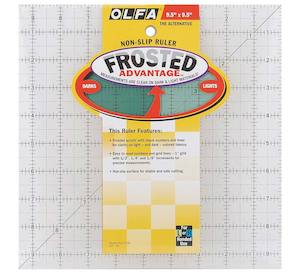 OLFA® 9-1/2" Square Frosted Acrylic Quilting Ruler