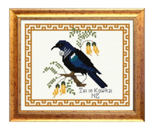 Hand Embroidery: Cross Stitch Kit - Tui with Boarder
