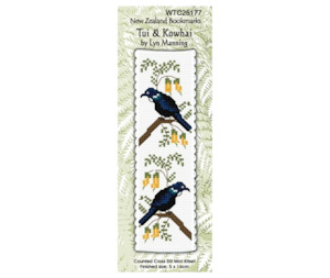Cross Stitch Book Mark Kit - Tui & Kowhai