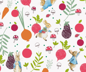 Childrens Deisgns: Peter Rabbit 100% Cotton Fabric - 10cm Increments