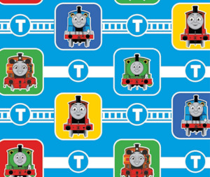 Childrens Deisgns: Thomas & Friends 100% Cotton Fabric - 10cm Increments